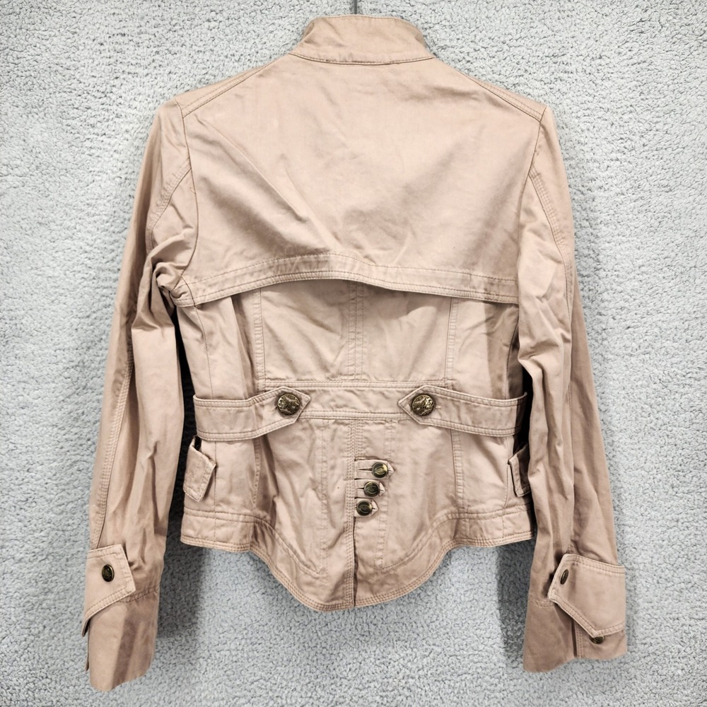 Just Cavalli Roberto Cavalli Tan Khaki Utility Military Jacket Womens Small IT40 - Picture 4 of 8